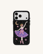 Ballerina Artificial Crystal Phone Case - Black