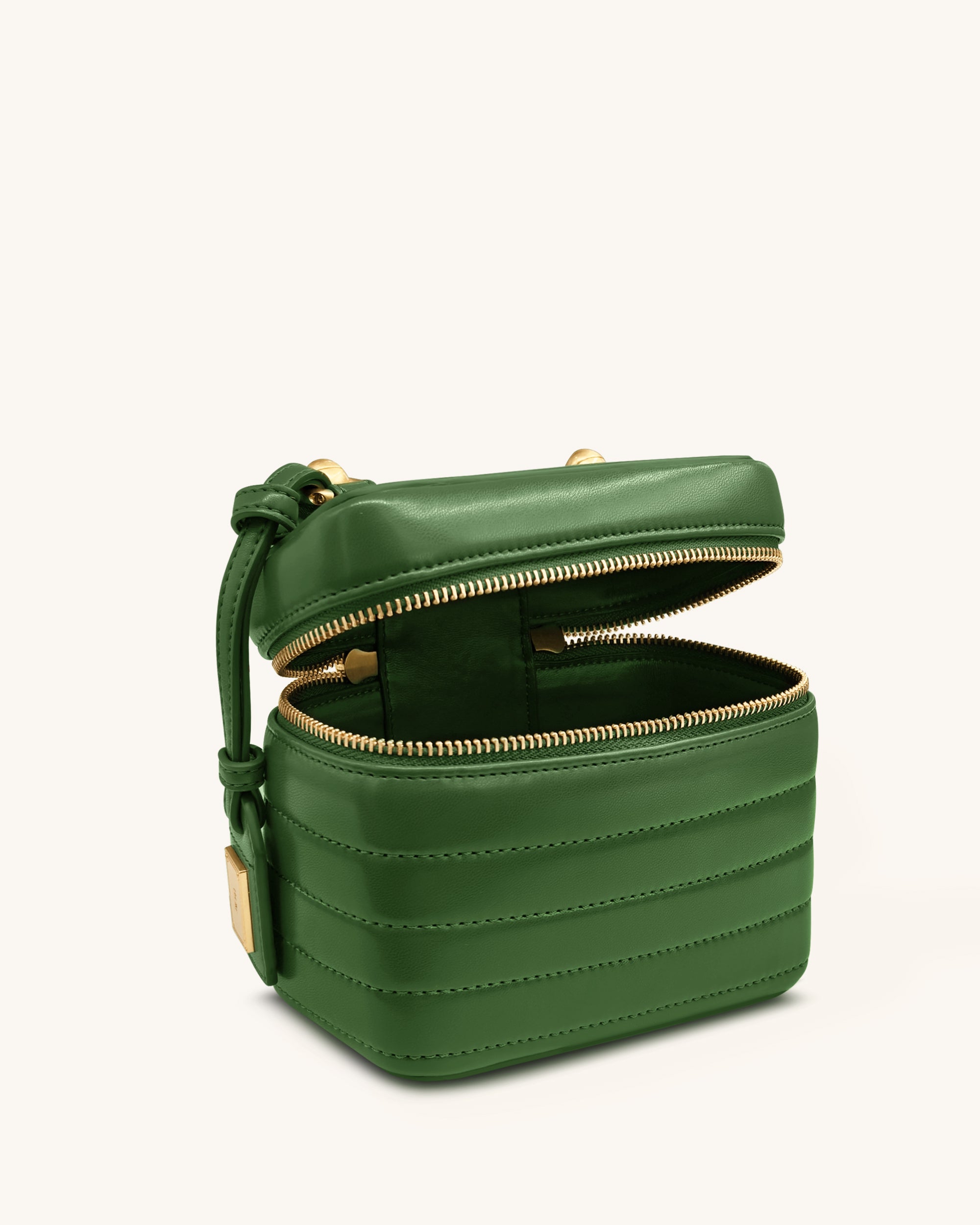 Evelyn Quilted Box Top Handle Bag - Green