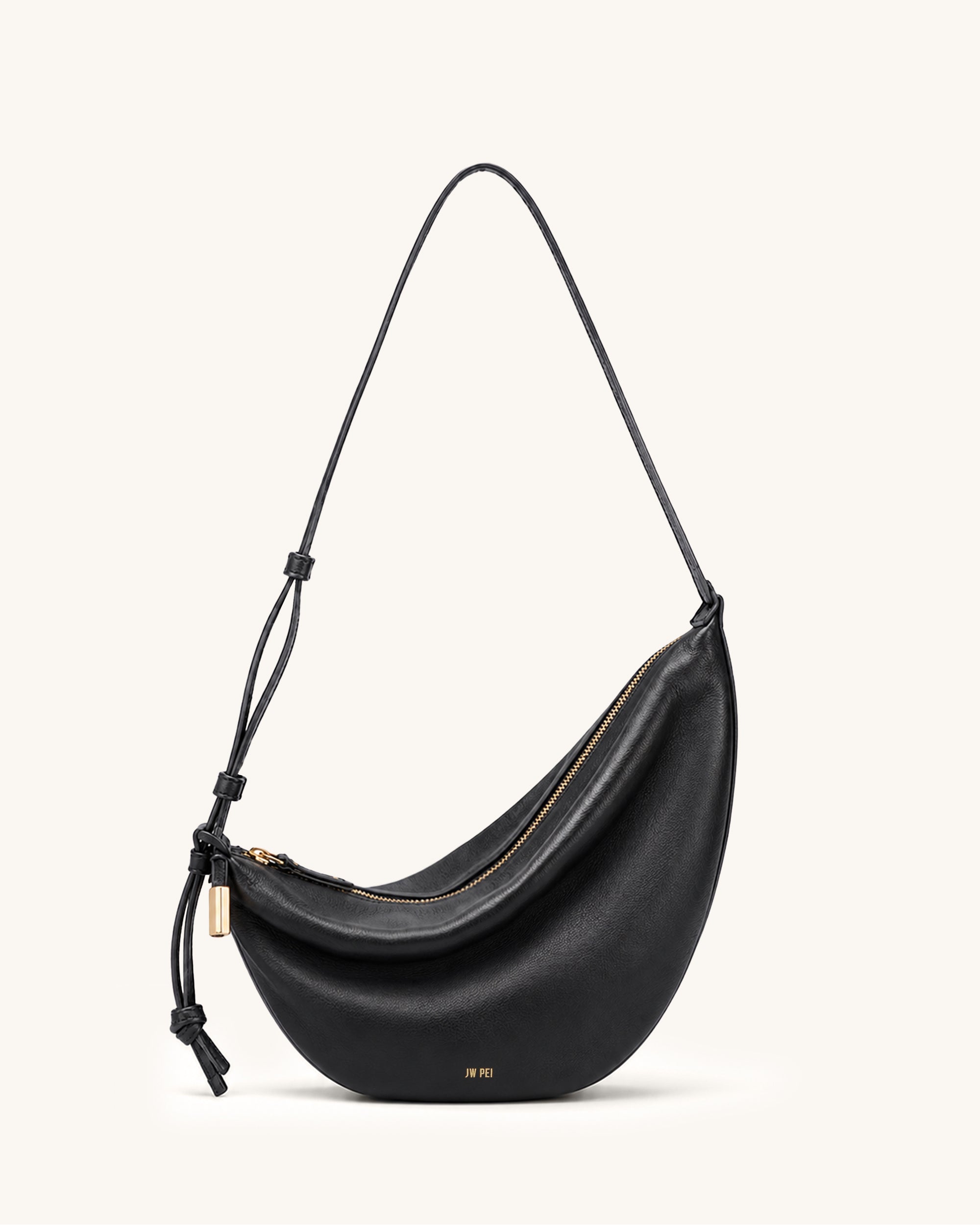 Harlee Slouchy Crescent Bag - Black
