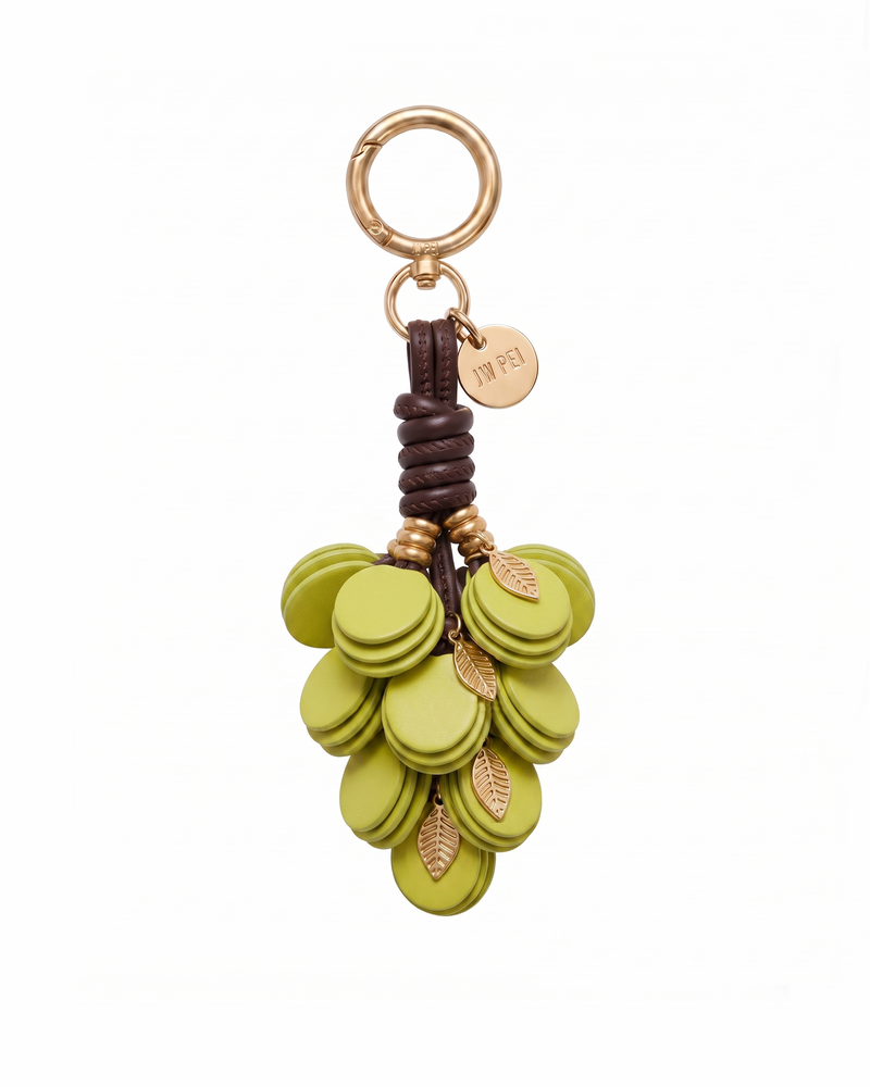 Grape Cluster Bag Charm - Green
