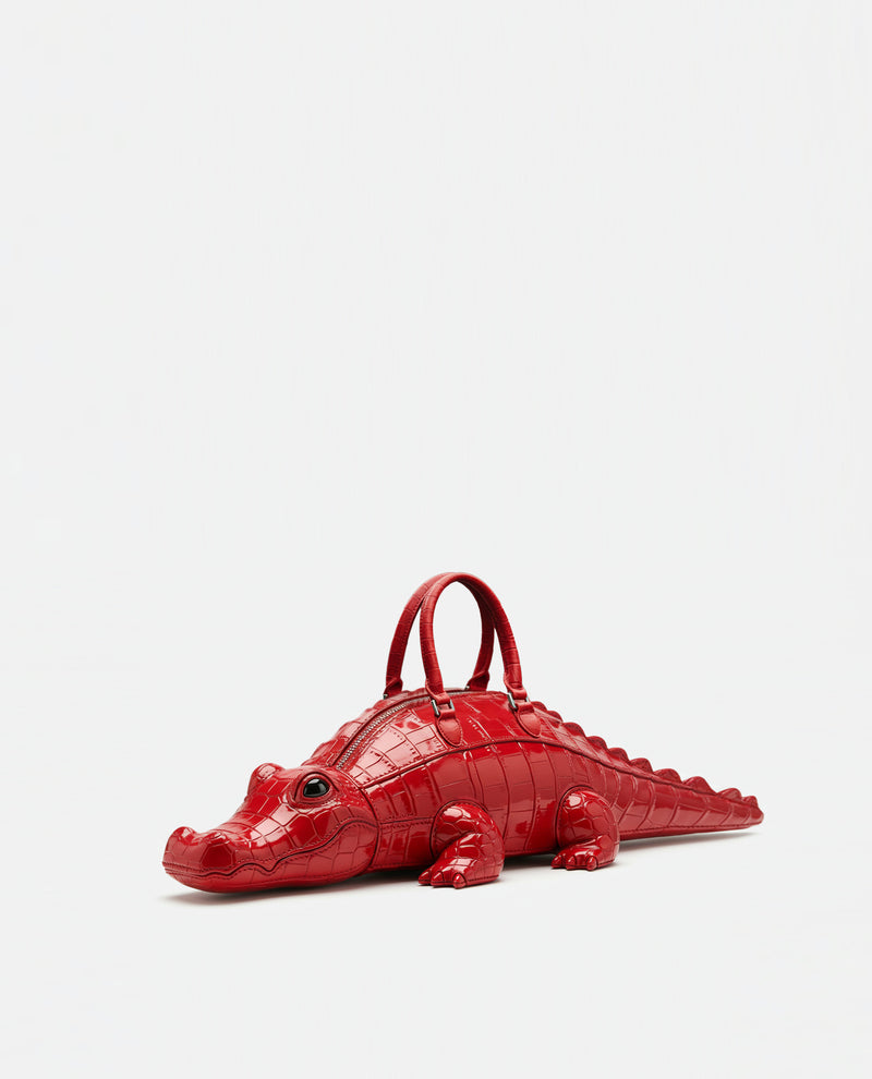 Crocodile Novelty Handbag - Red
