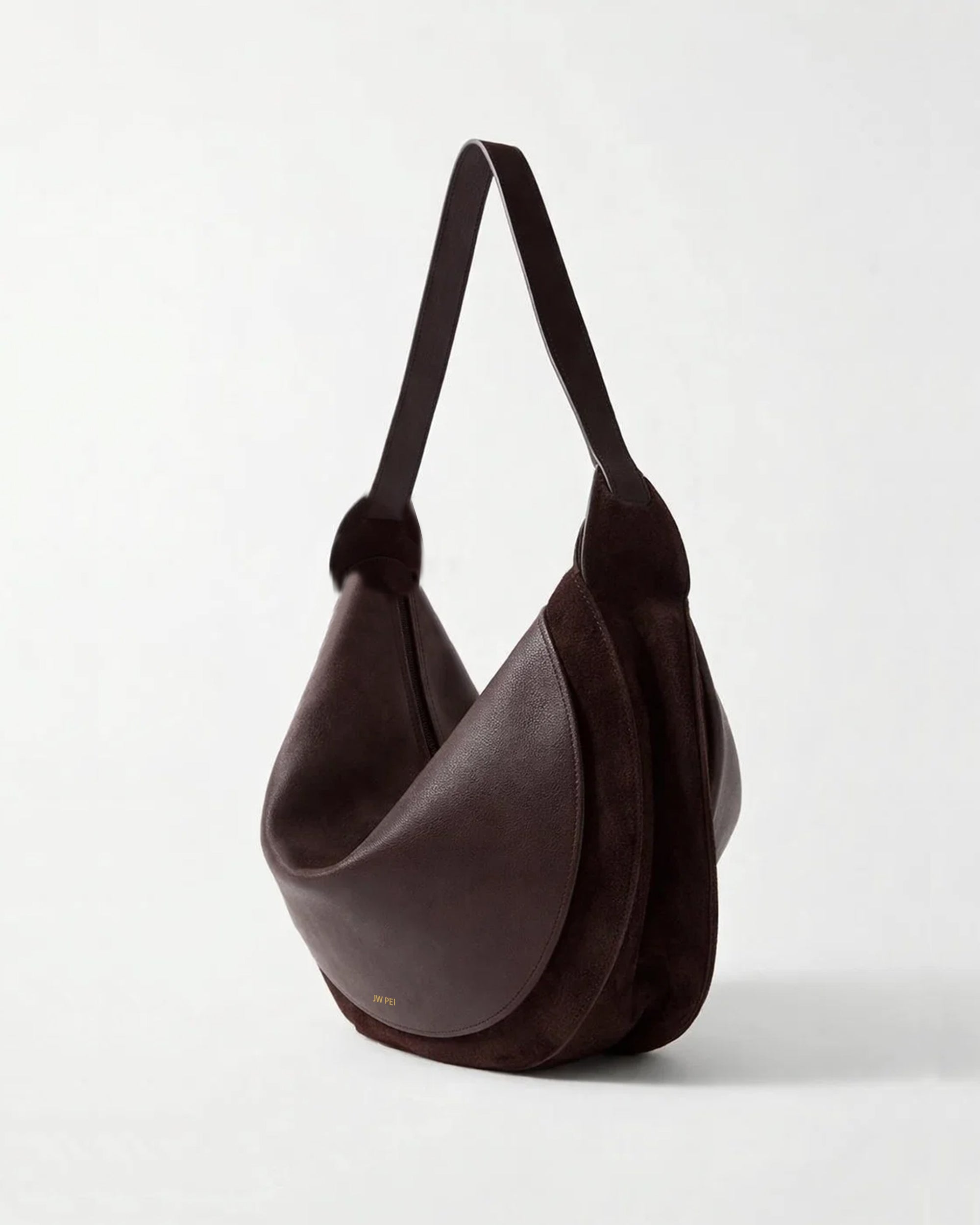 Josie Suede Hobo Bag - Brown