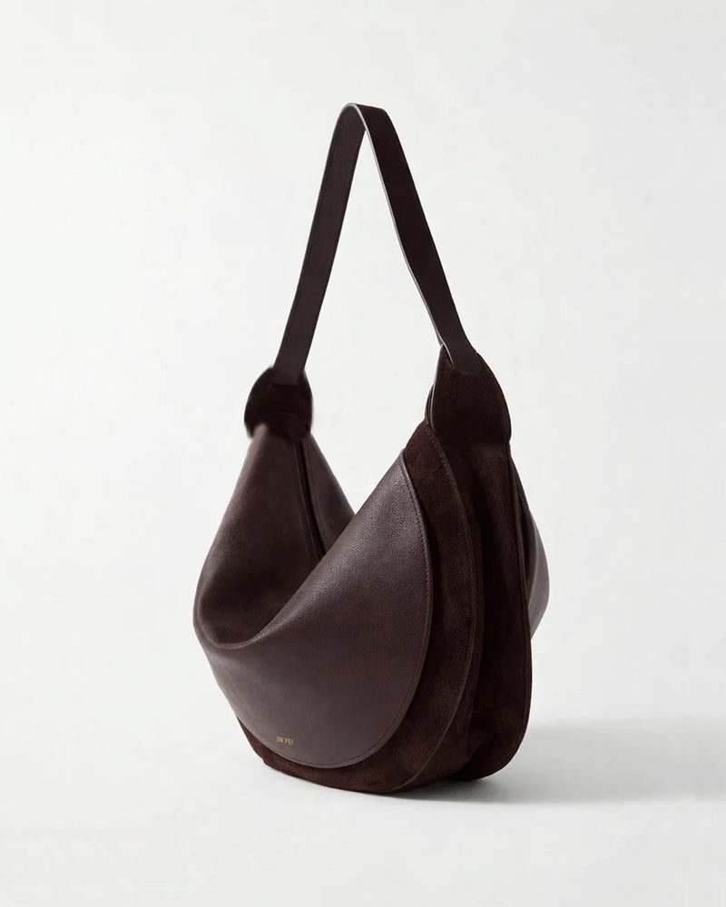 Josie Suede Hobo Bag - Brown