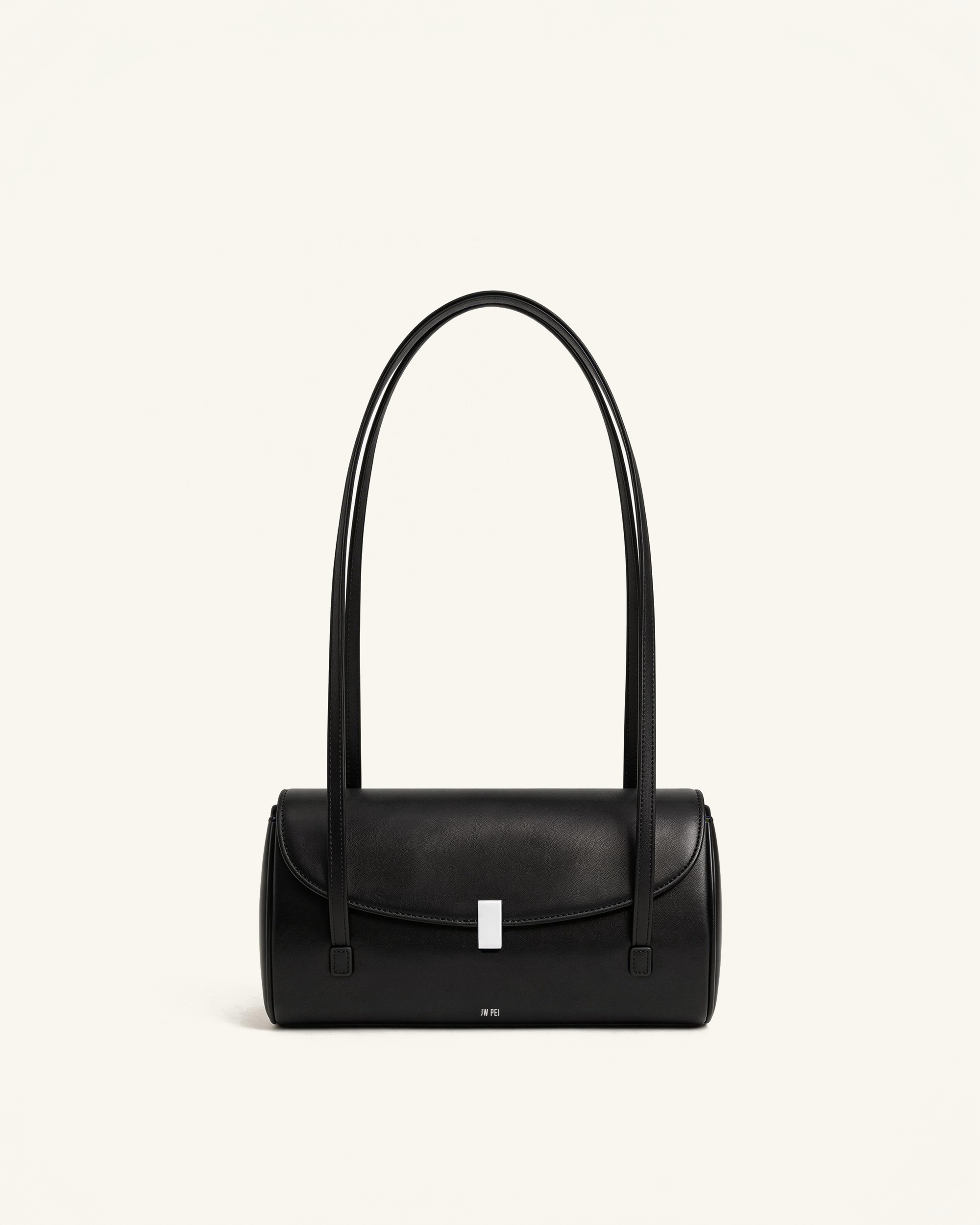 Luna Cylinder Shoulder Bag - Black