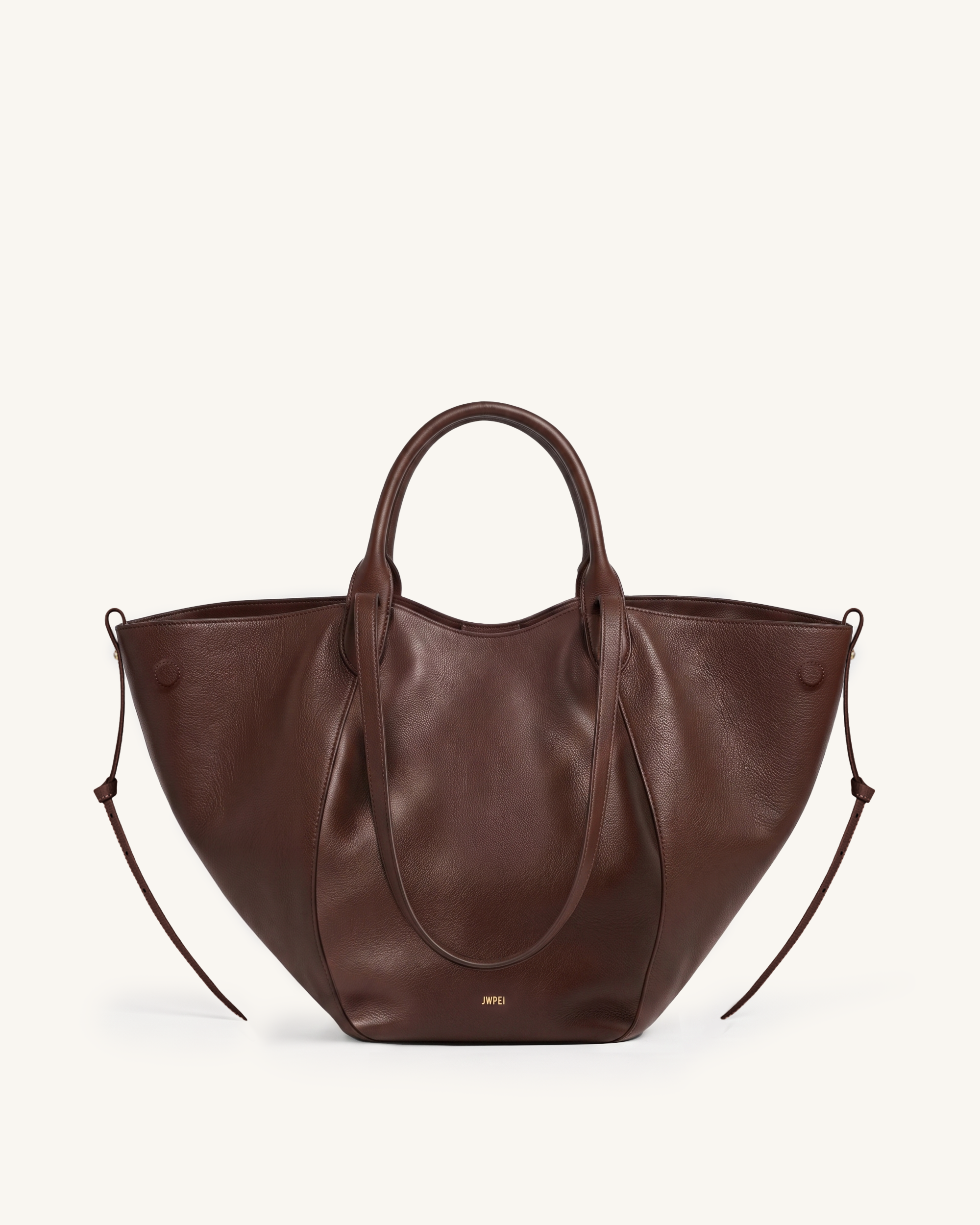 Isabeau Winged Tote Bag - Chocolate Brown