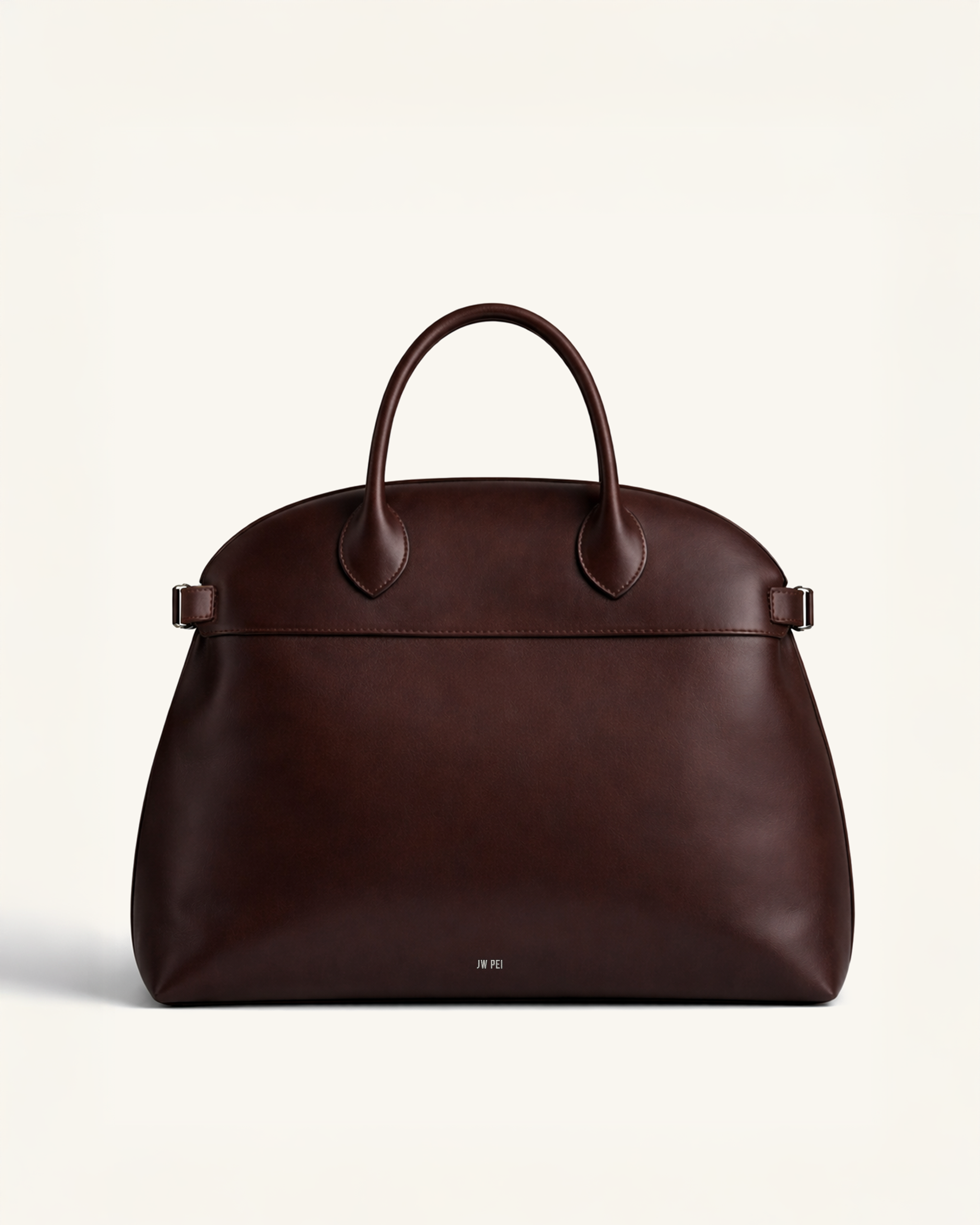 Mia Leather Top Handle Bag - Brown