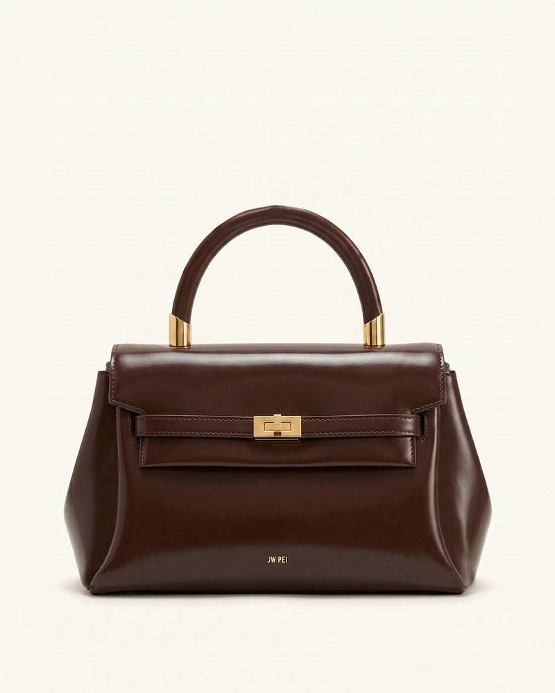 Keyla Top Handle Satchel – Dark Brown