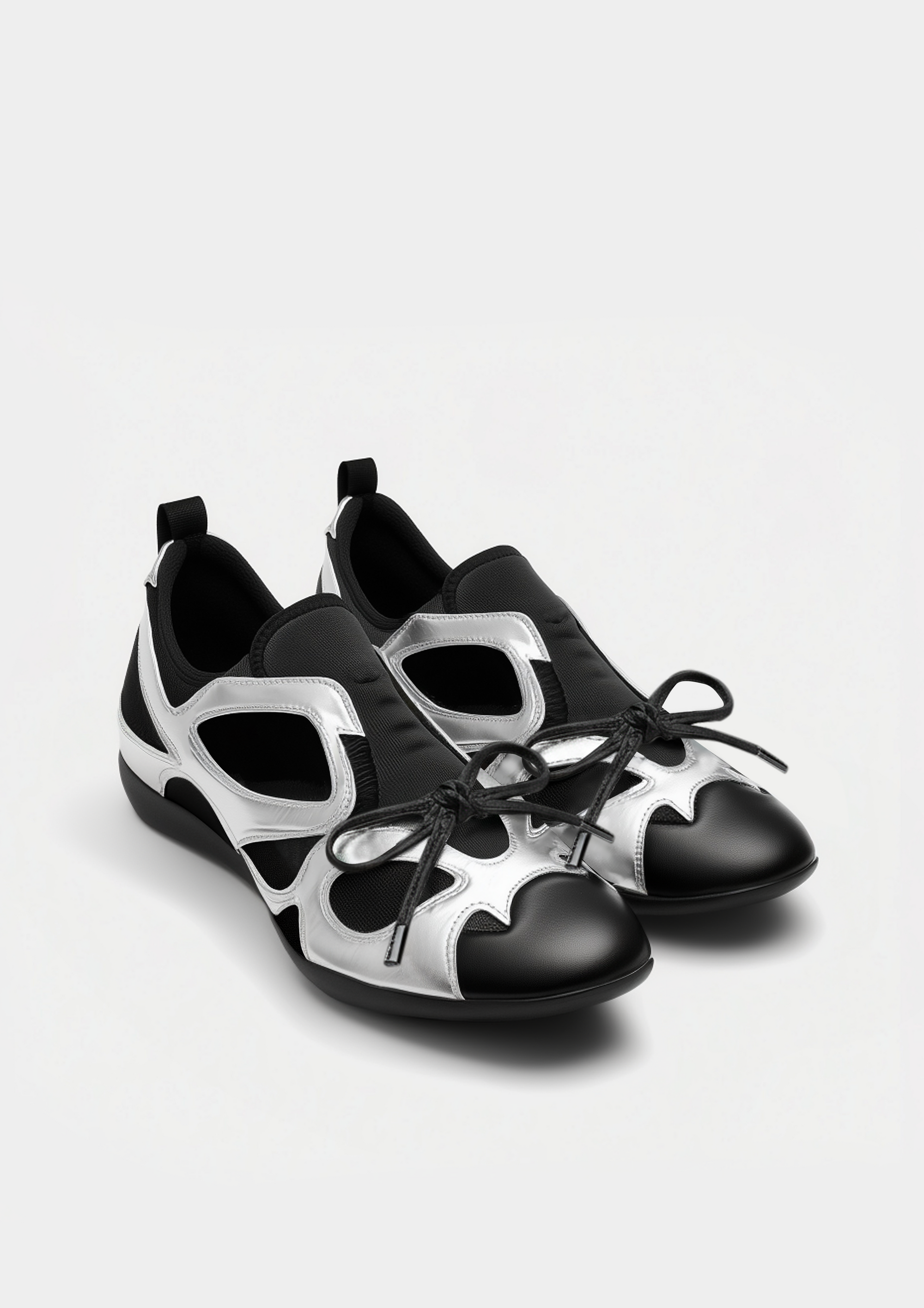 Amelia Cut-Out Sneakers – Black