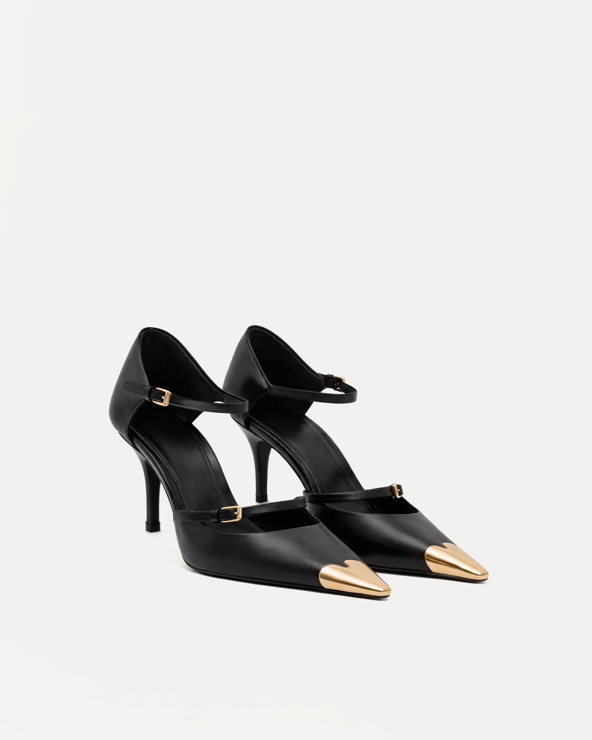 Elena Metal Tip Pumps – Black
