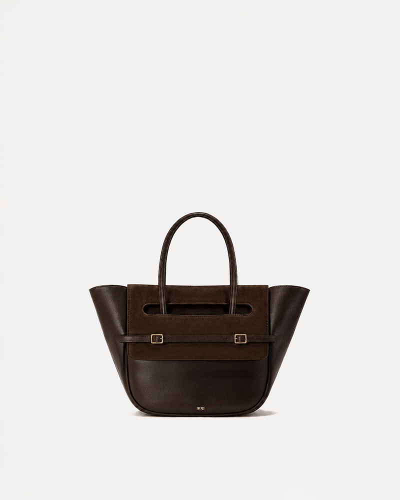 Avery Vegan Top Handle Bag - Brown