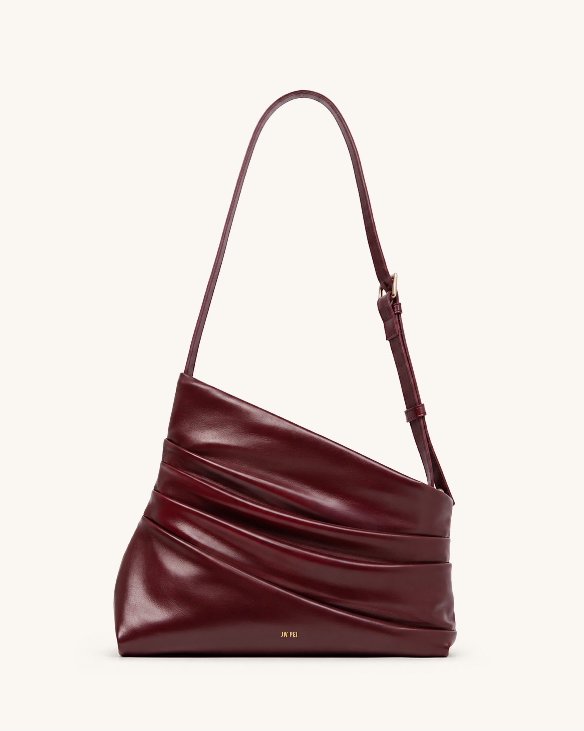 Harlee Draped Shoulder Bag - Burgundy