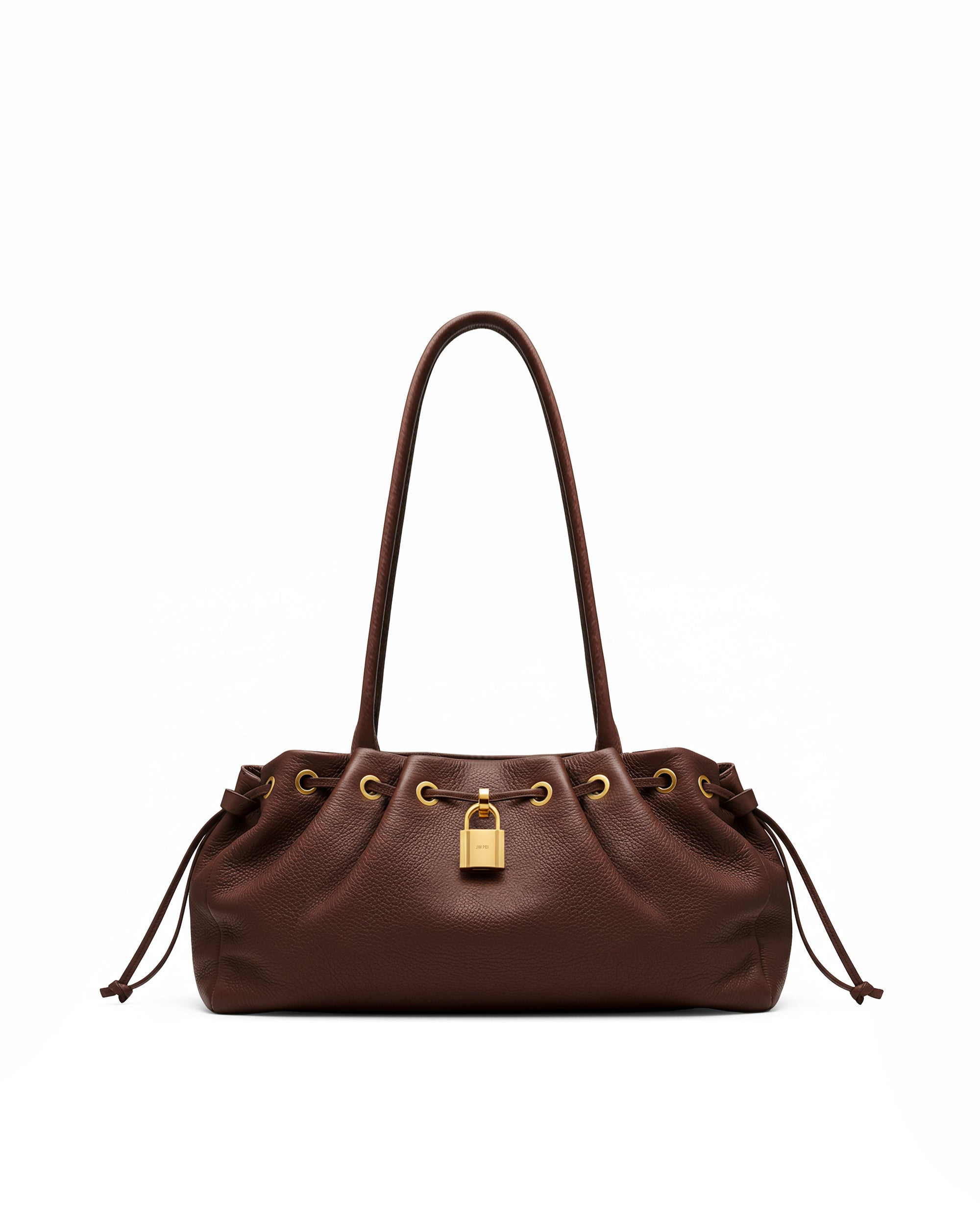 Rory Vegan Leather Shoulder Bag - Brown