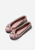 Ella Pearl Bow Flats – Pink
