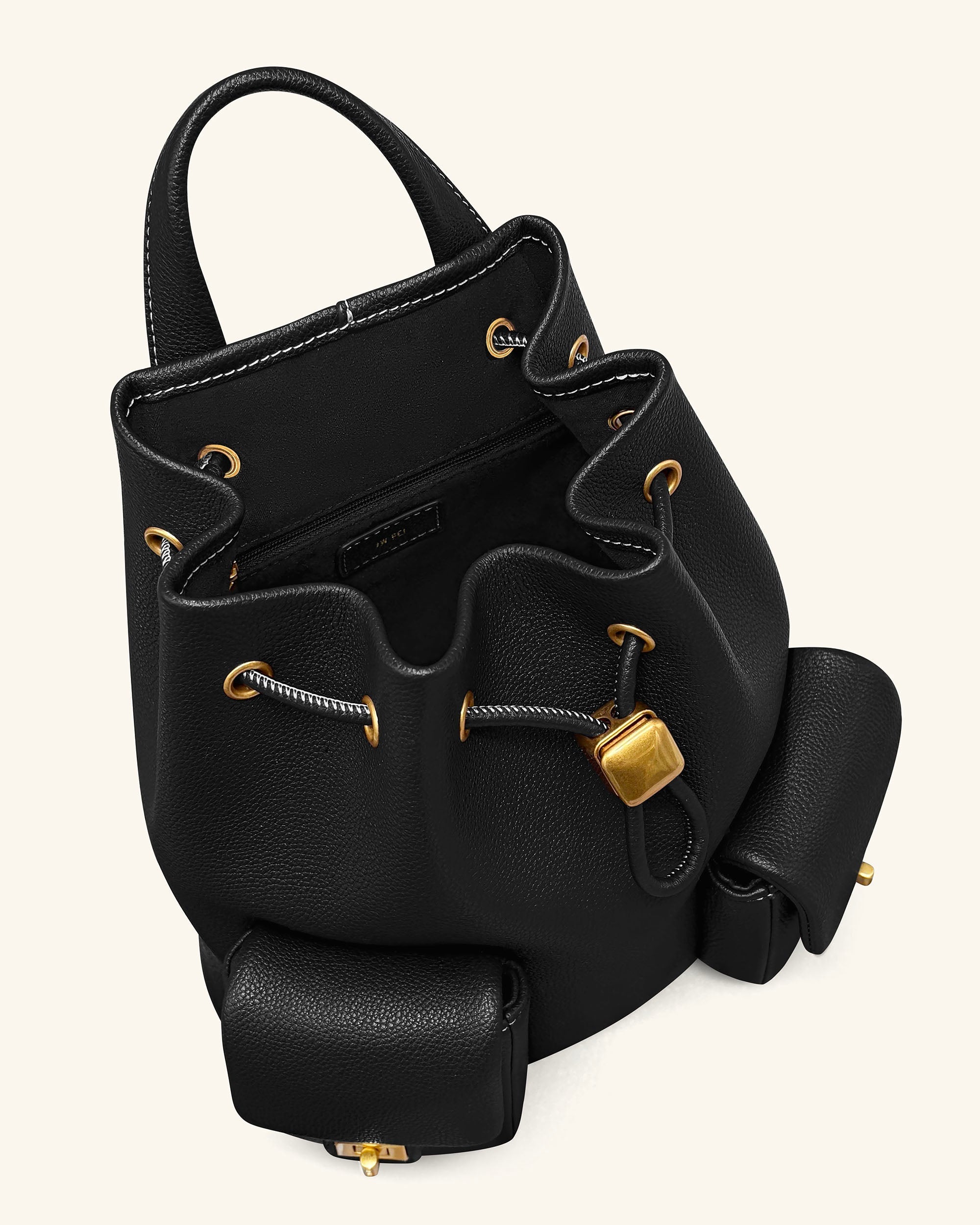 Avery Pebbled Drawstring Utility Backpack – Black | JW PEI