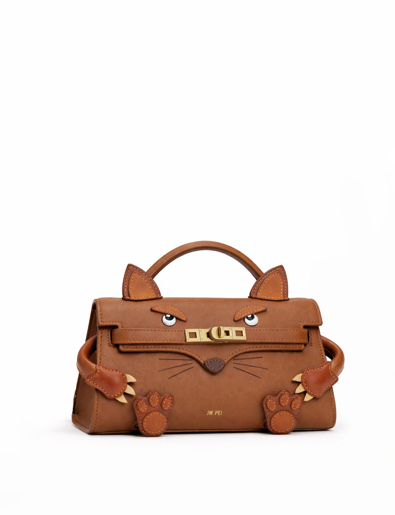 Noor Mischievous Fox Top Handle Bag - Brown