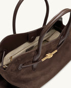 Adele Metal Rope Knot Tote Bag - Mocha Brown