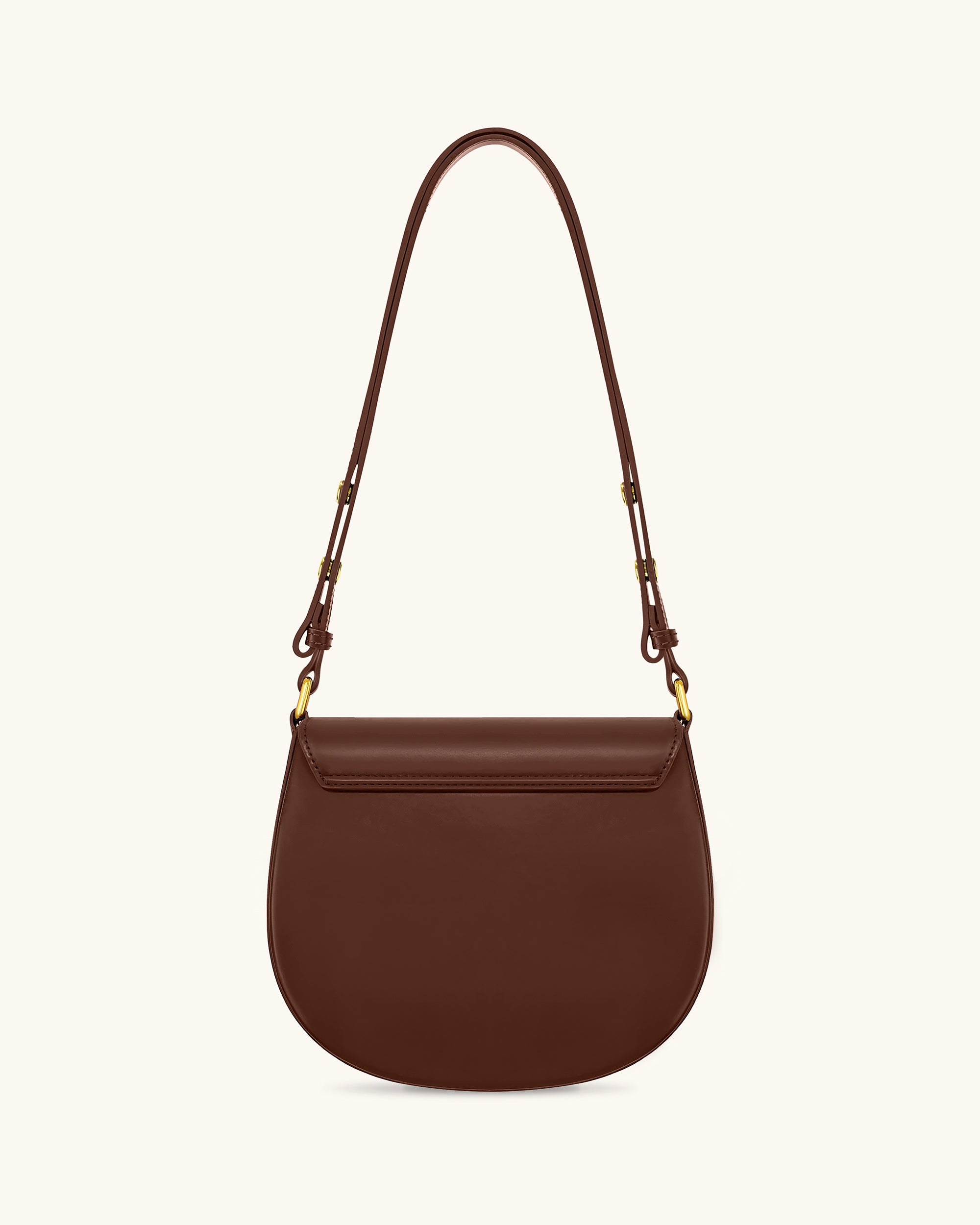Diana Ring Flap Saddle Bag - Brown