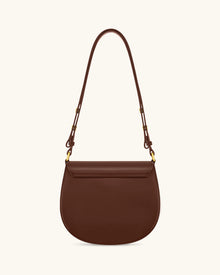 Diana Ring Flap Saddle Bag - Brown