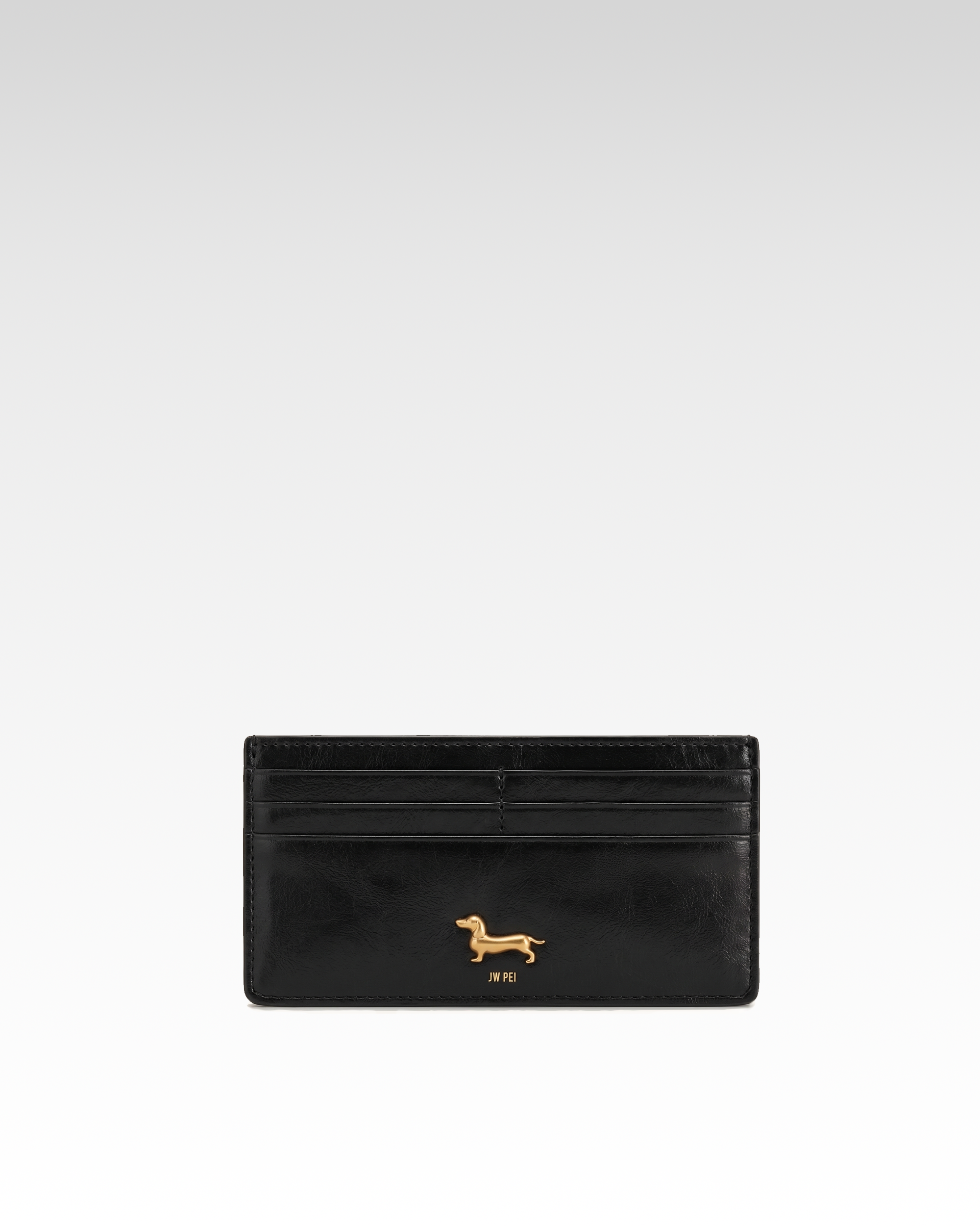 Maeve Dachshund Emblem Card Holder - Black