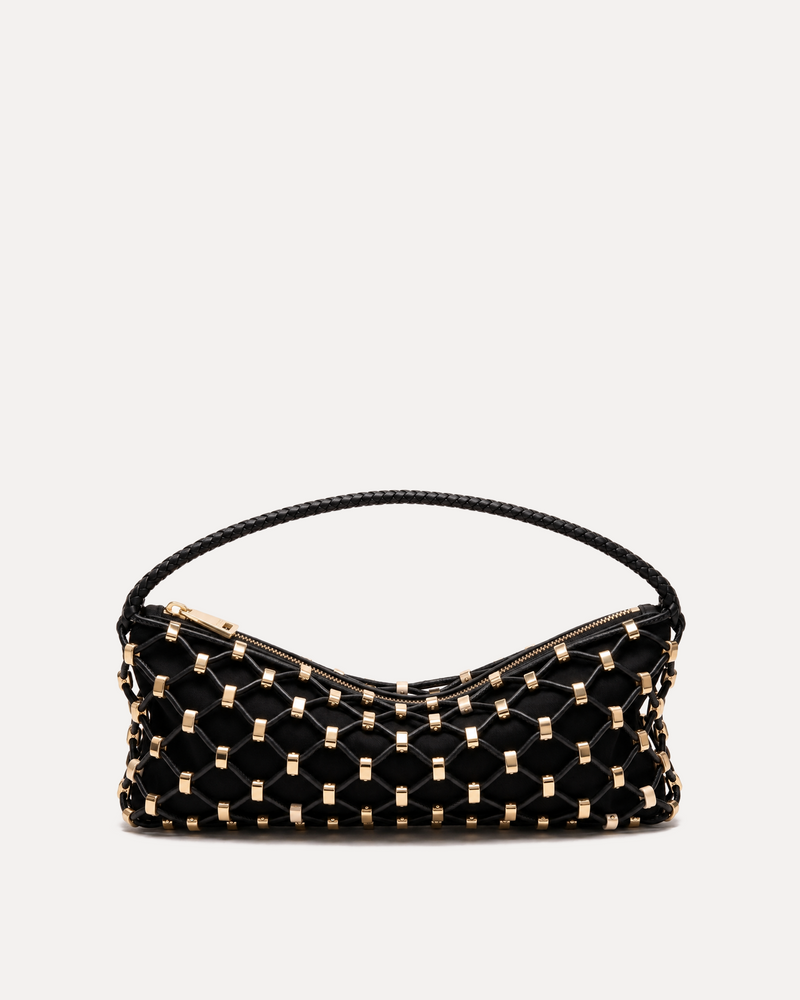 Nova Studded Shoulder Bag - Black