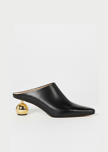 Sabrina Sculpted Mules – Black