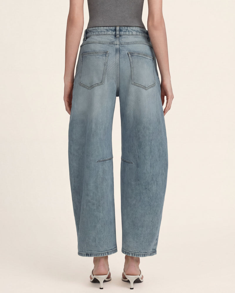 The Meadow Pearl Daisy Barrel Jeans - Clear Sky Thinking