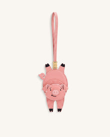 Playful Pig Bag Charm - Pink
