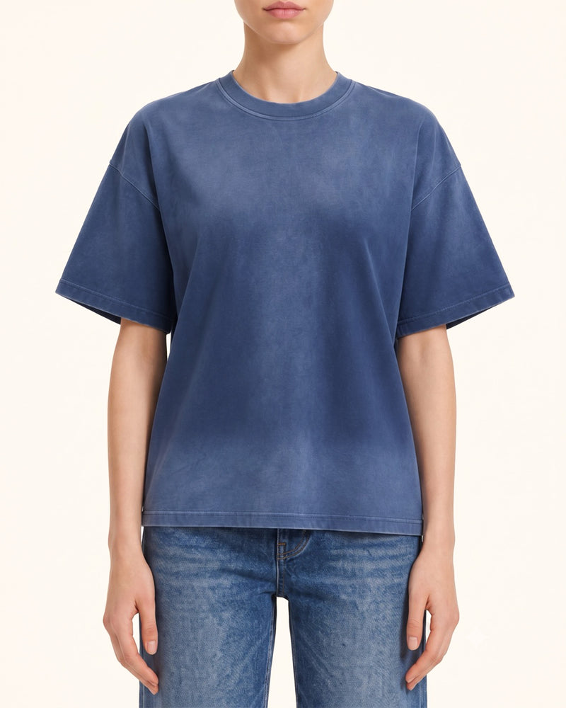 Essential Acid Wash Boxy Tee - Vintage Blue