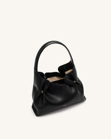 Velora Smooth Hobo Shoulder Bag - Black