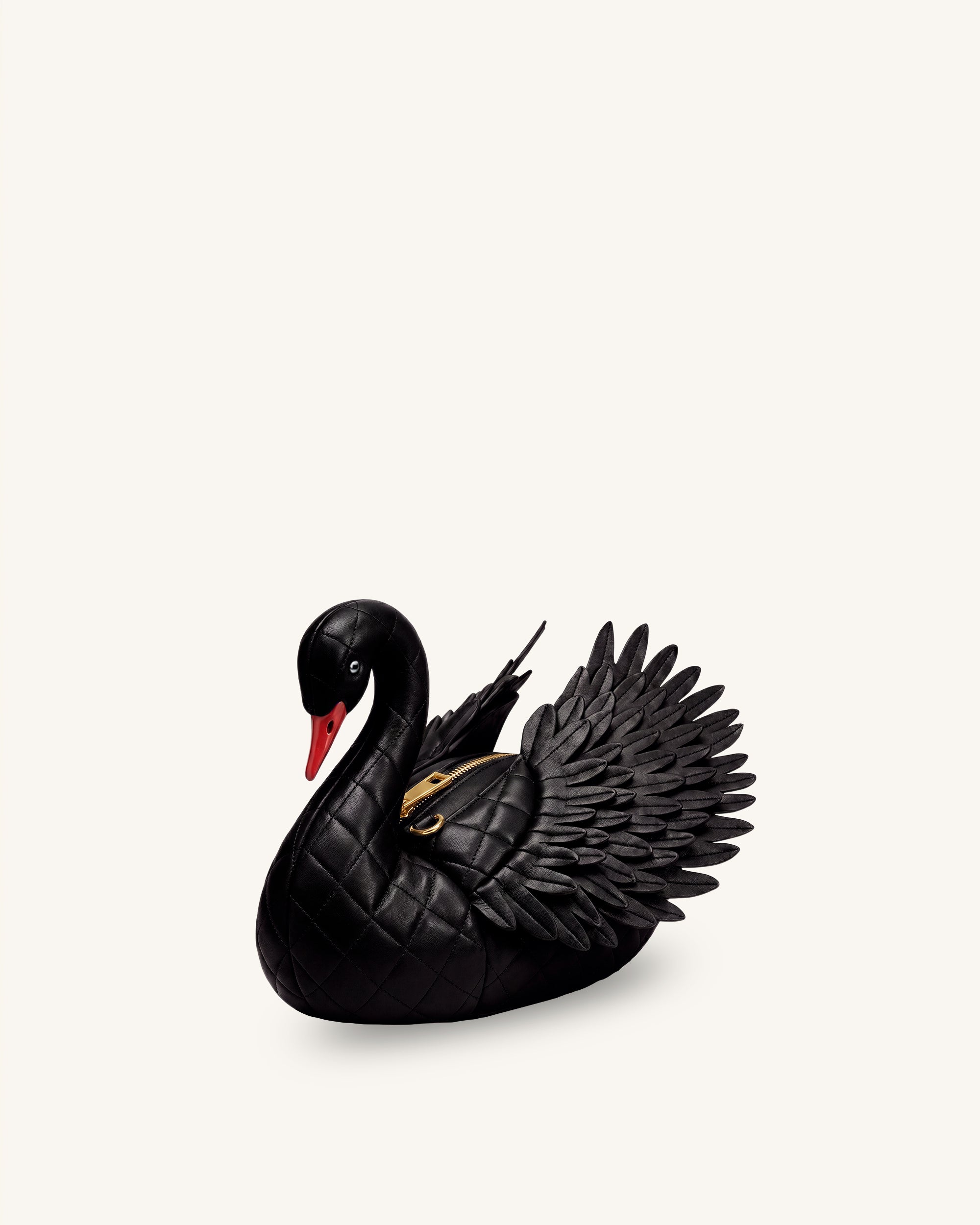 Alani Quilting Swan Shaped Crossbody Bag - Black | JW PEI