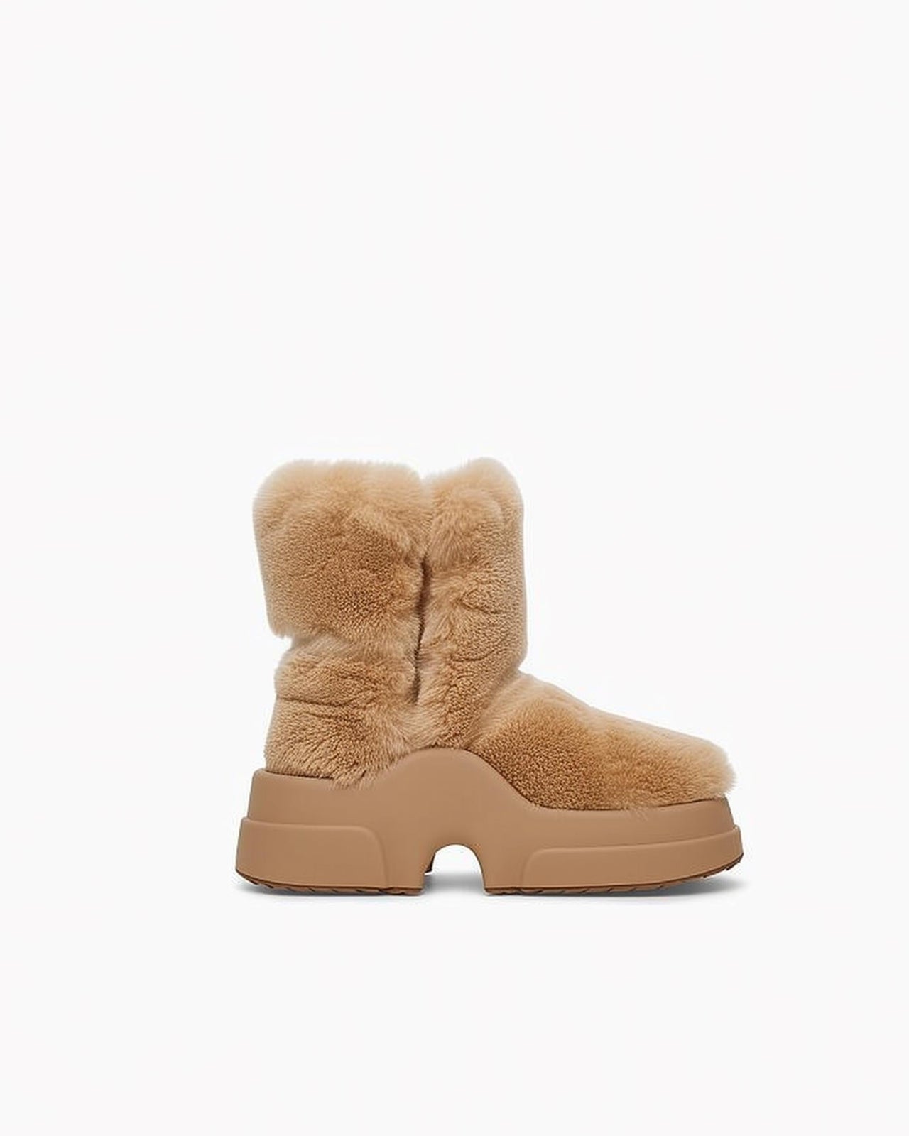 Shearling Ankle boots- Brown