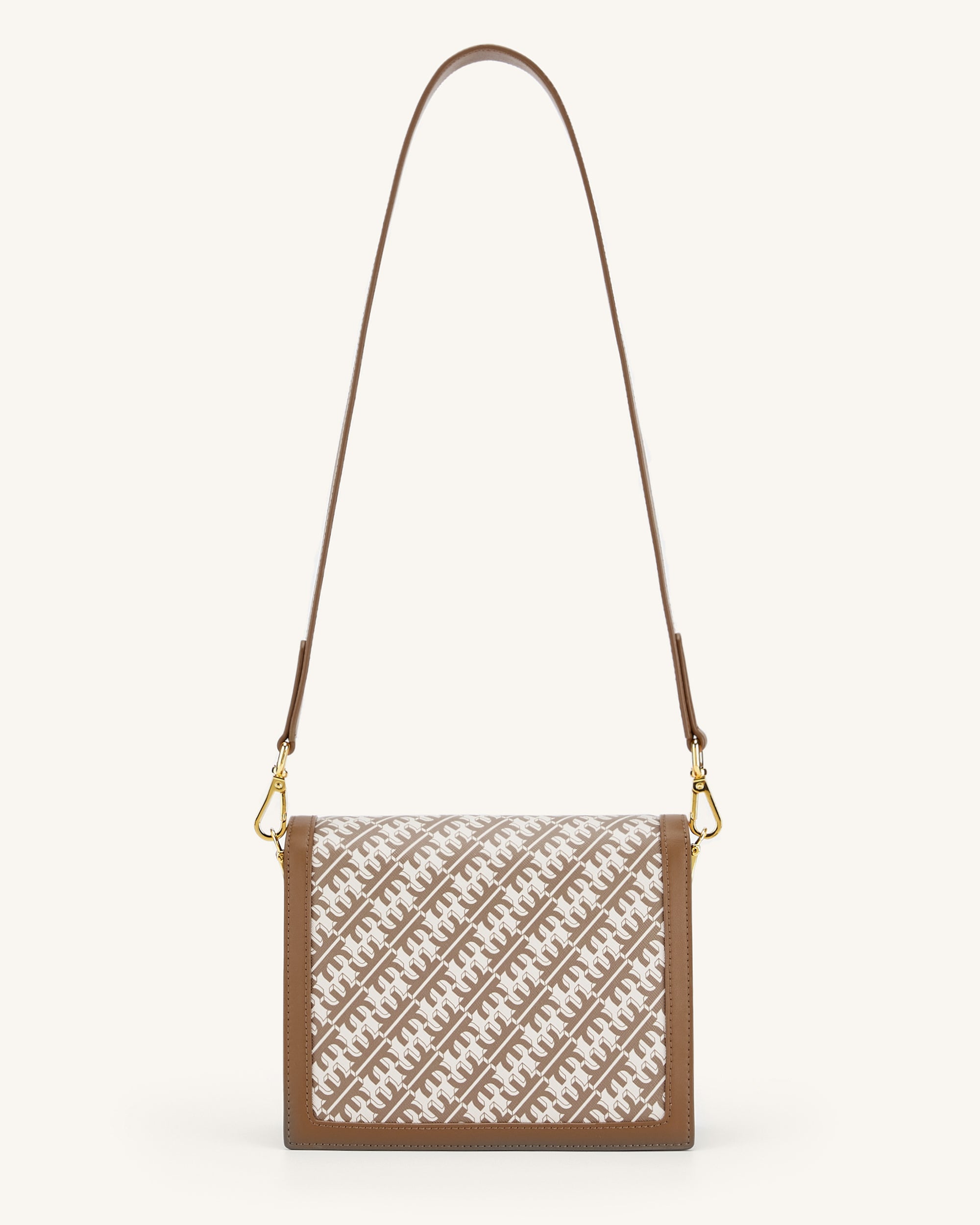 Mini Flap Crossbody - Brown Croc