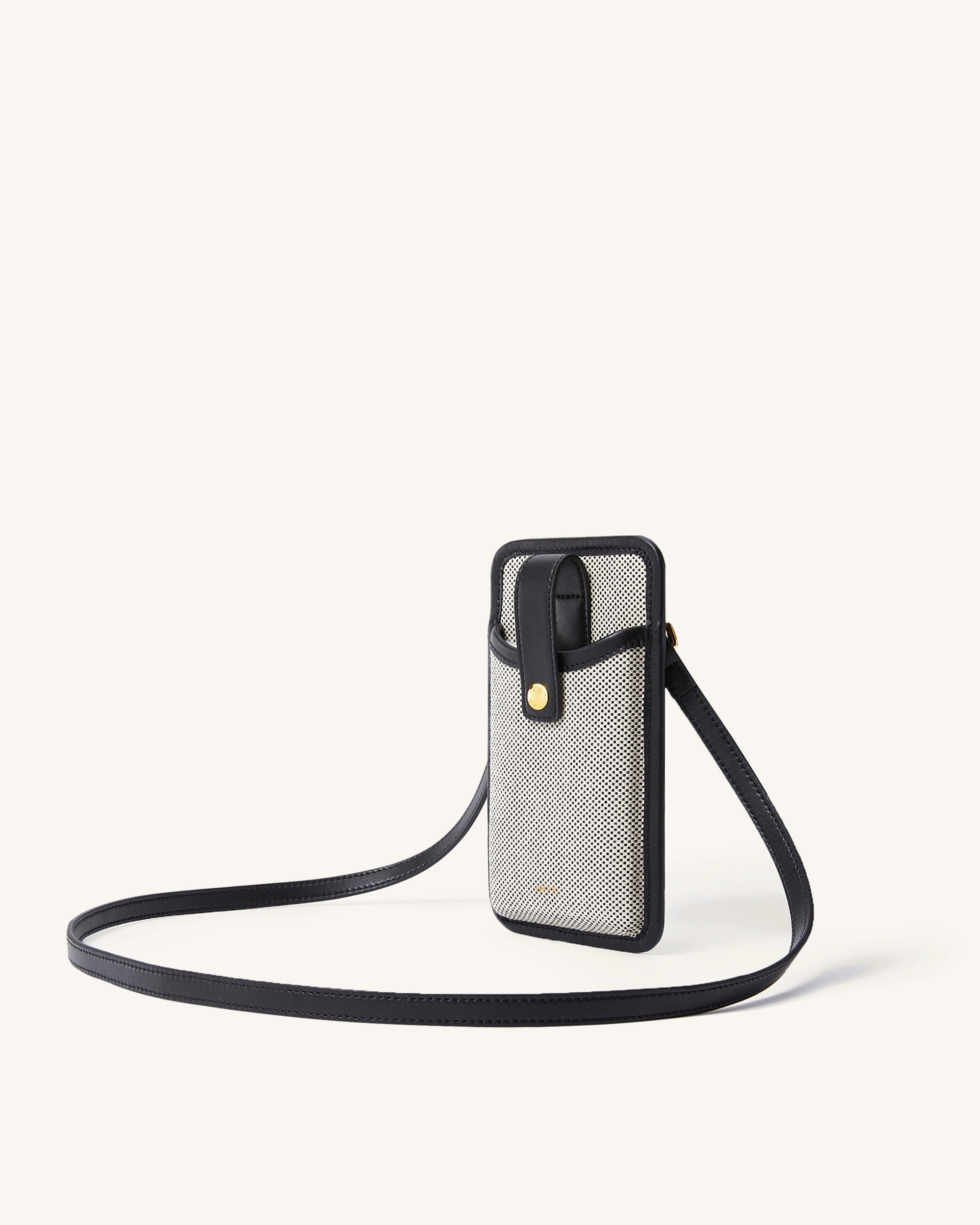 Aylin Canvas Phone Bag - Black - JW PEI