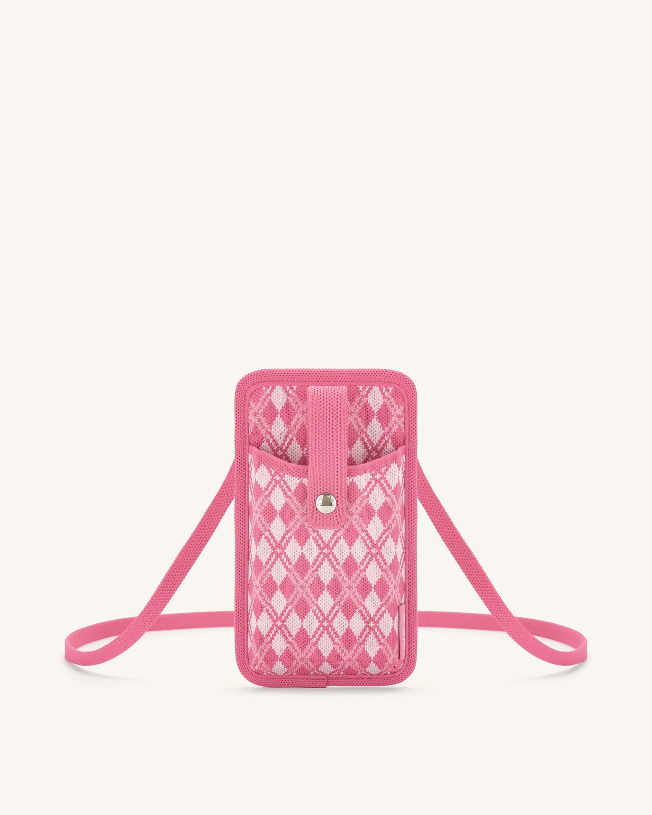 Aylin Knitted Phone Bag -  Pink & Hot Pink