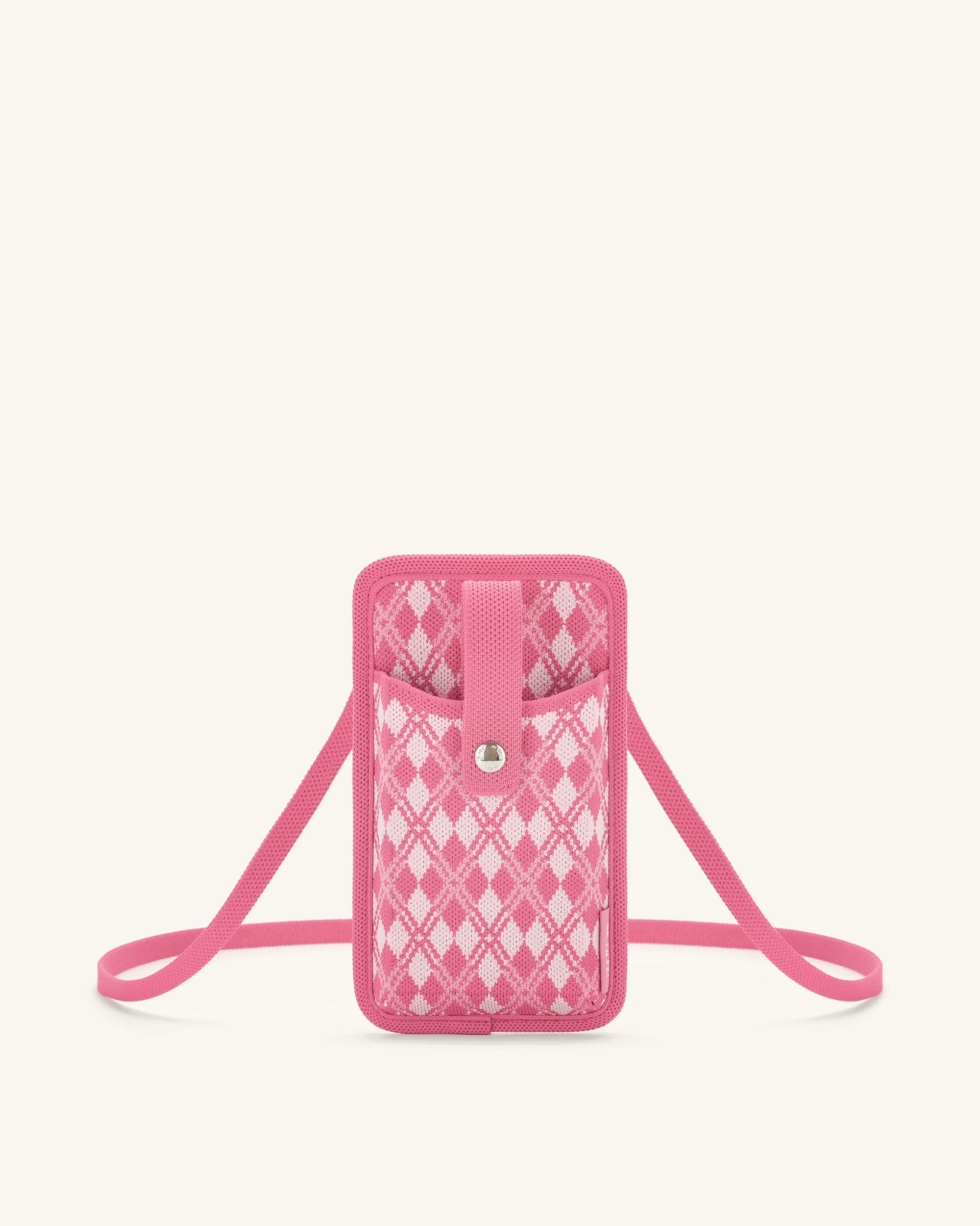 Aylin Knitted Phone Bag -  Pink & Hot Pink