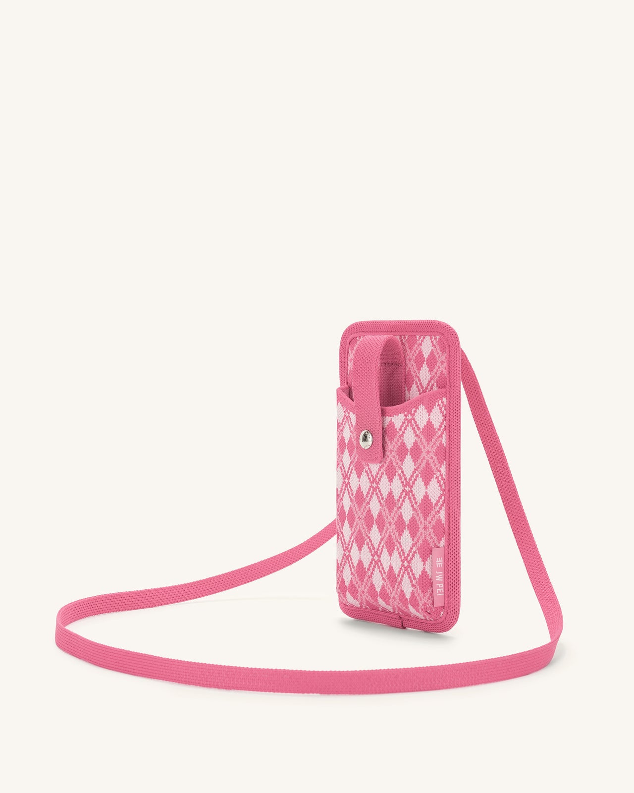 Aylin Knitted Phone Bag -  Pink & Hot Pink