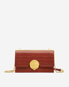 Jade Chain Bag -  Wine Red Croc