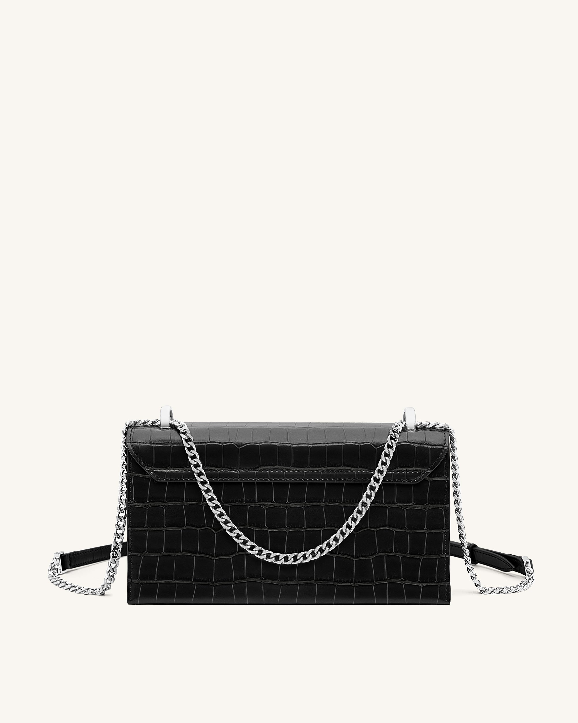 Jade Chain Bag Black Croc JW PEI