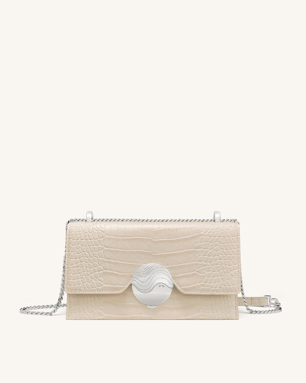 Jade Chain Bag -  Ivory Croc