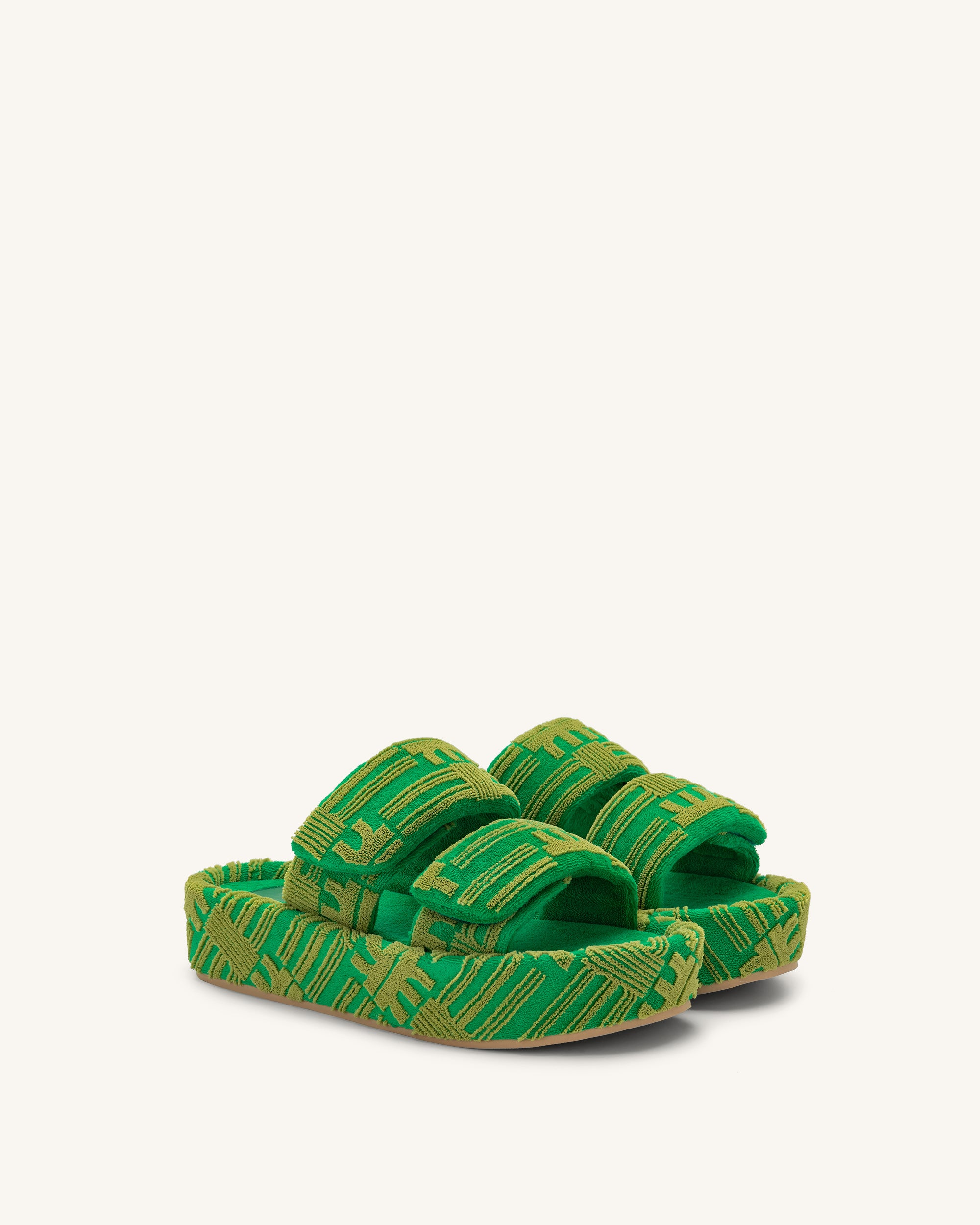 Green slide sandals hotsell