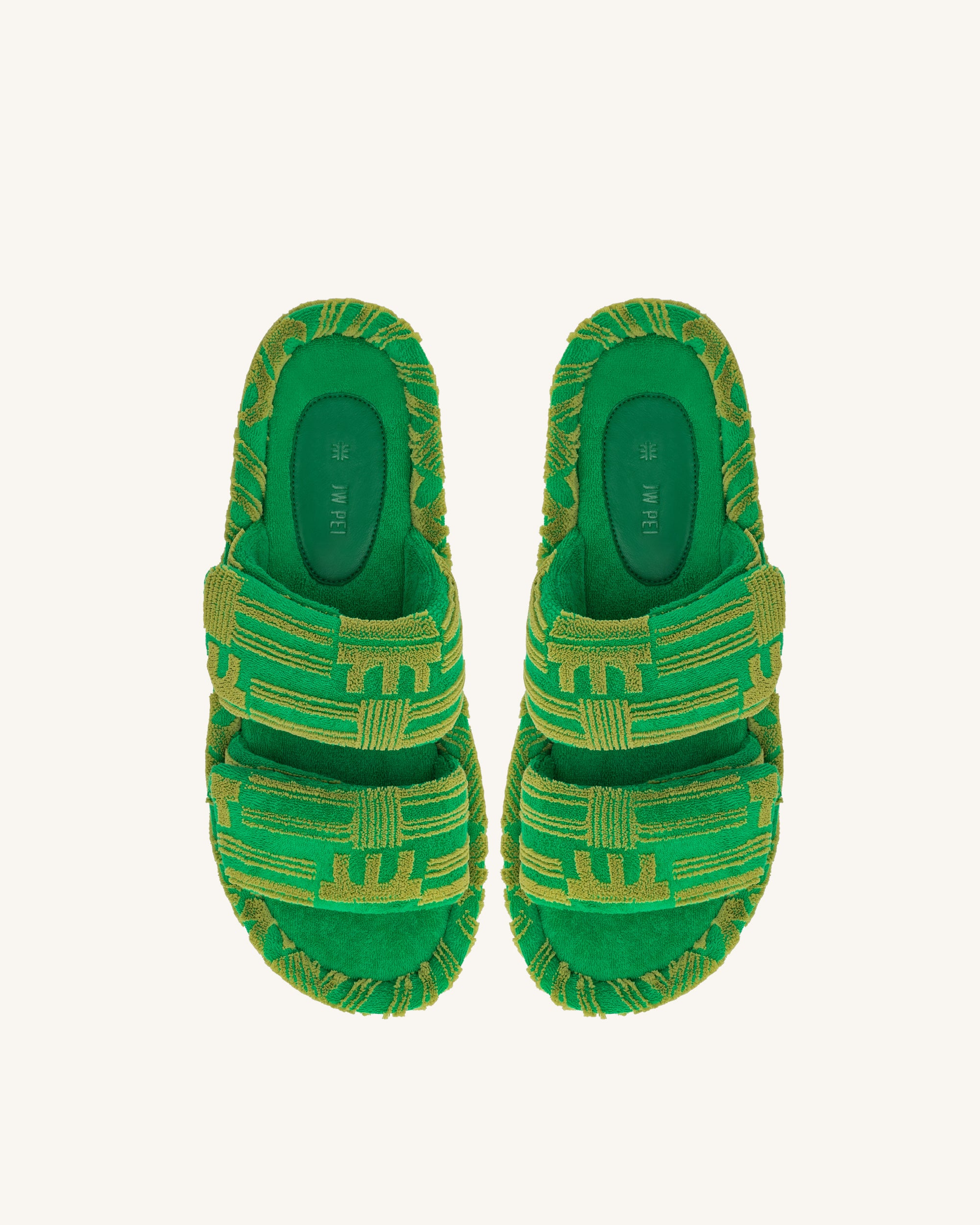 Green slide sales sandals