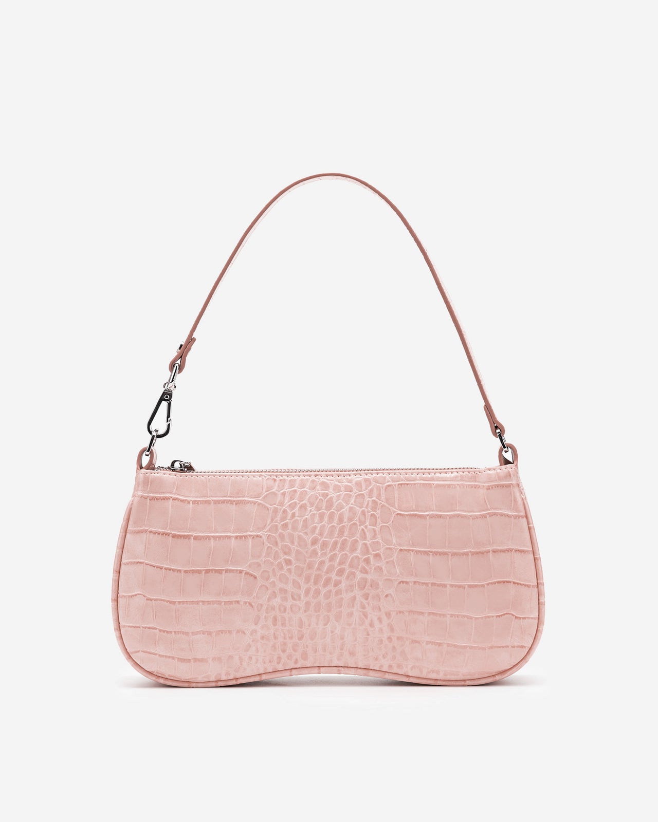 Eva Shoulder Handbag - Pink Croc