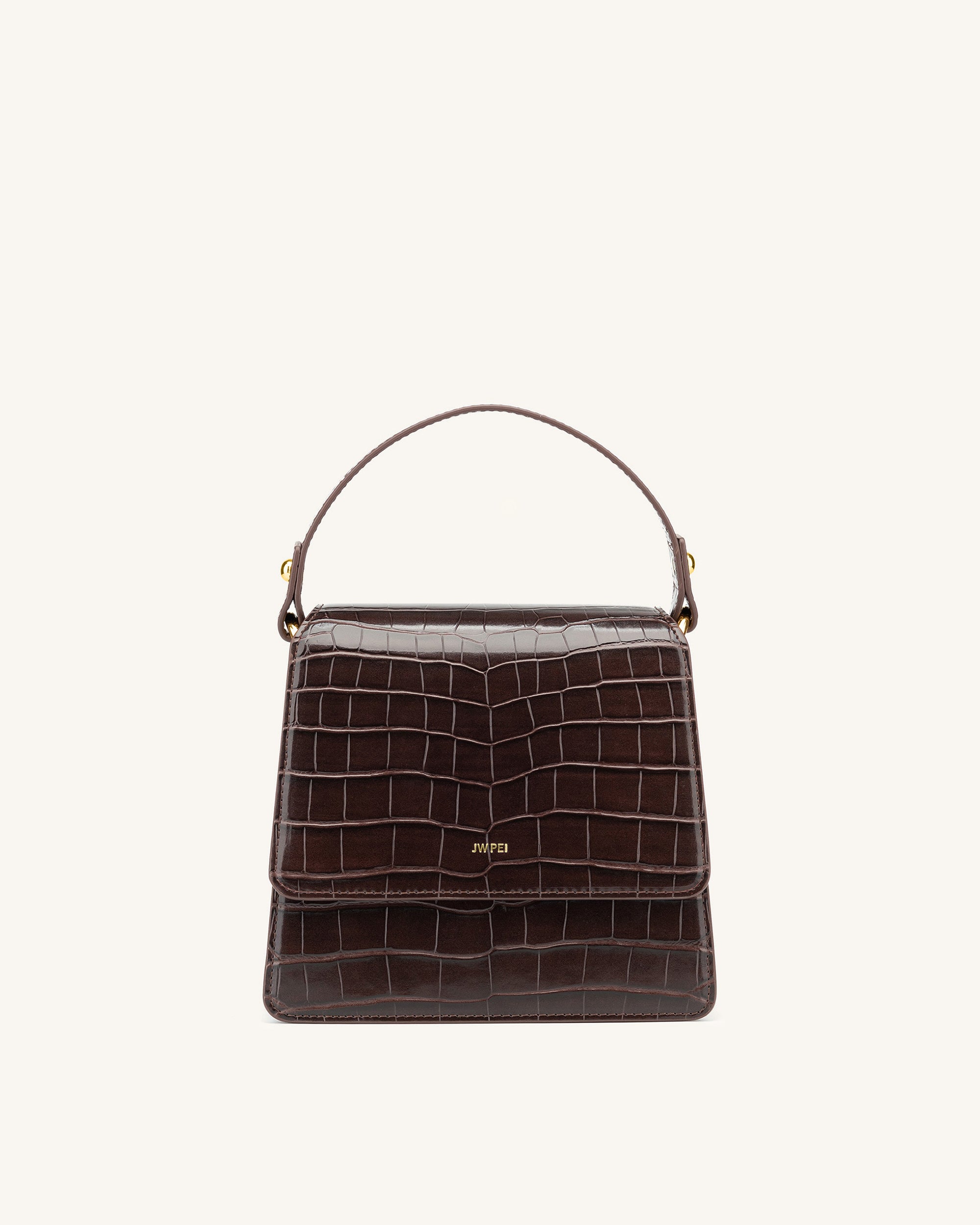 The Fae Top Handle Bag - Nutella Croc - Fashion Women Vegan Bag Online Shopping - JW Pei