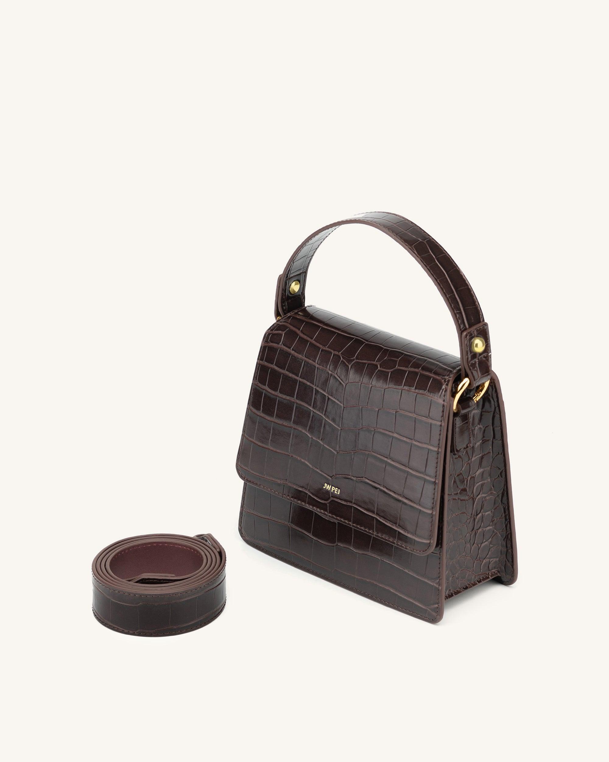 Fashion Mini Flap Bag & Purses - Croc Embossed - JW PEI