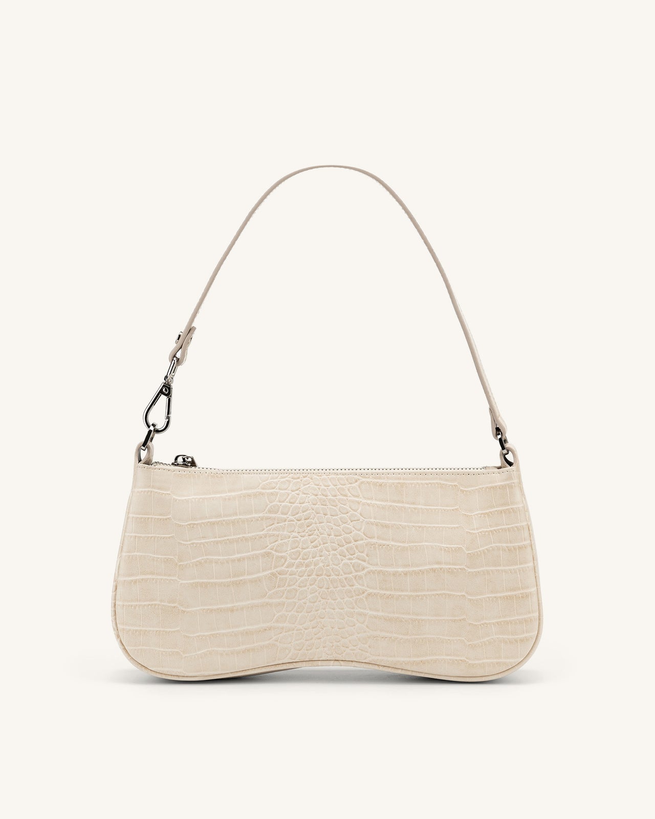 Eva Shoulder Handbag - Ivory Croc
