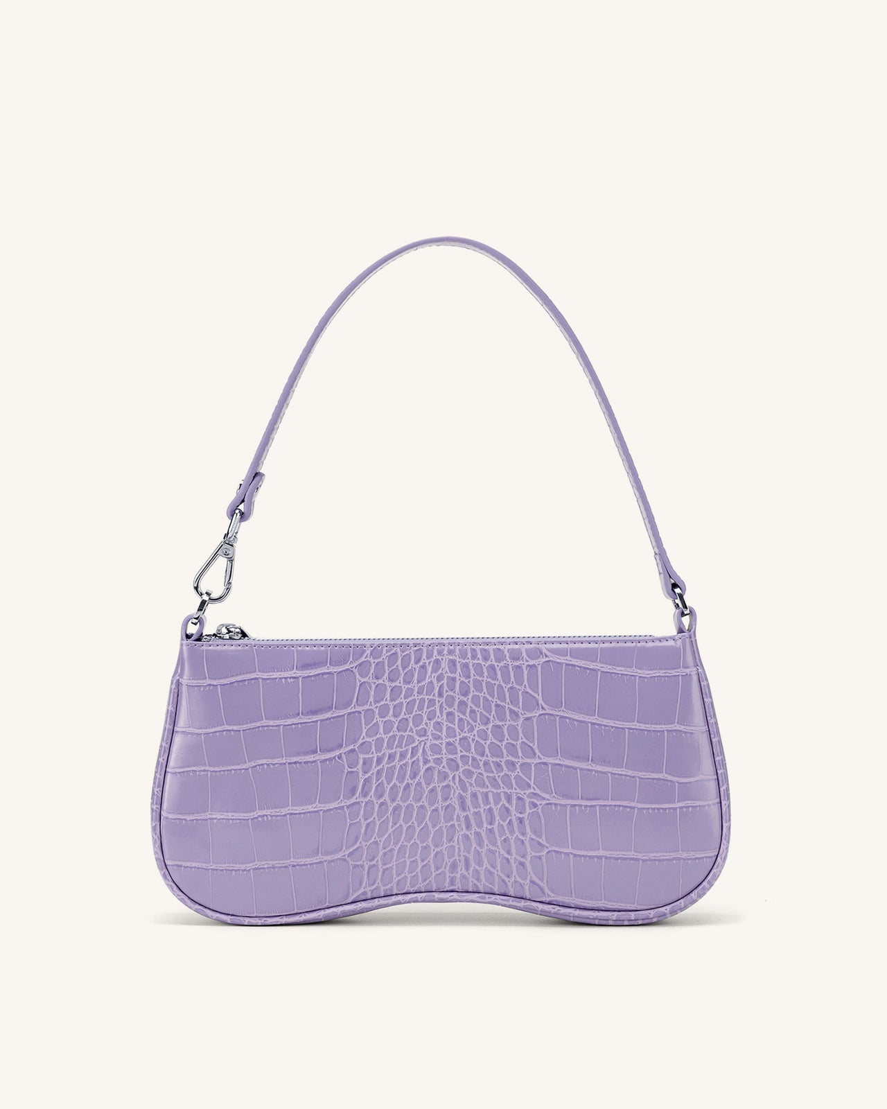 MINI FLAP BAG WITH TOP HANDLE Snake Purpel High