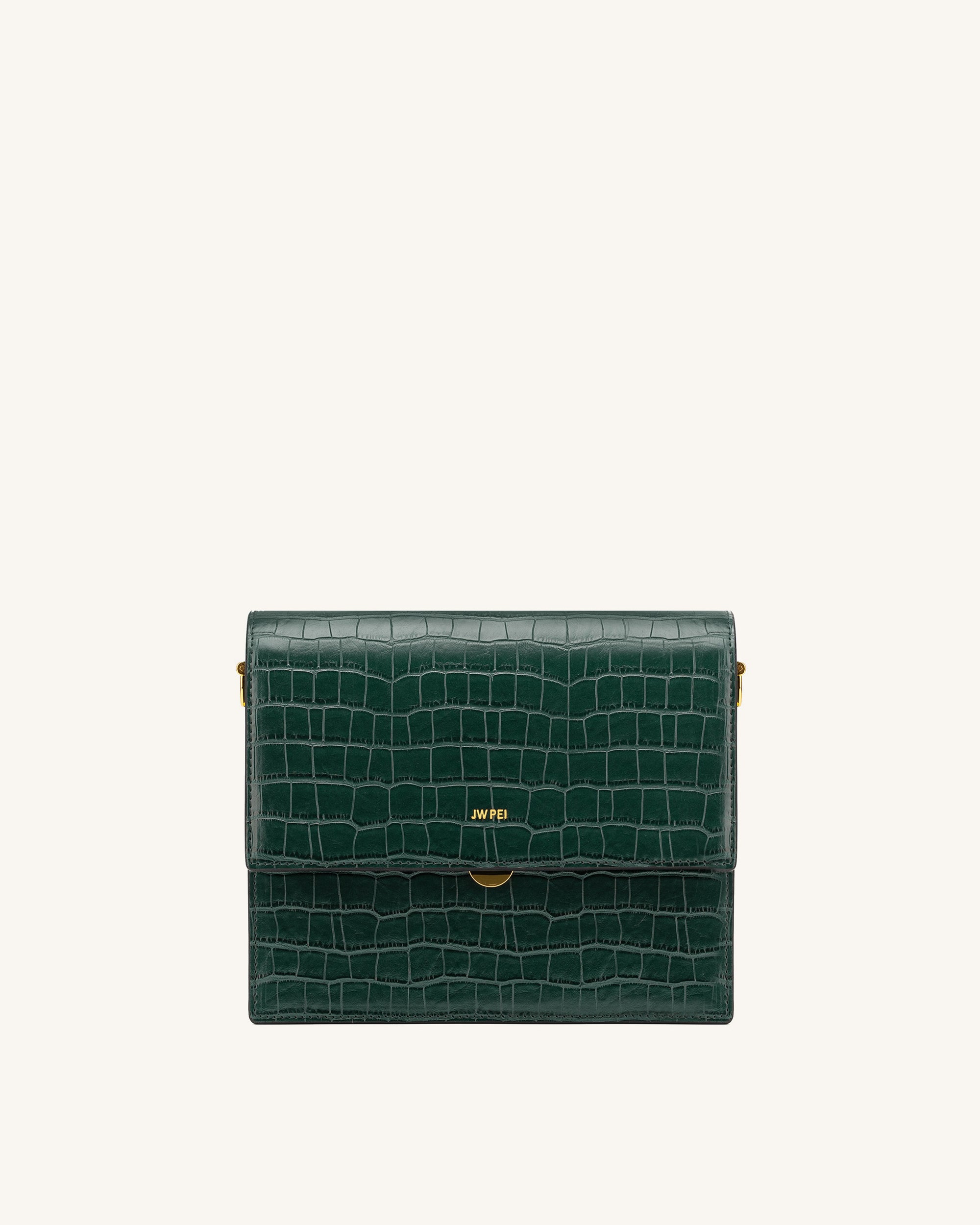 JW Pei Mini Flap Croc Embossed Crossbody Bag