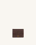 The Card Holder - Brown Croc