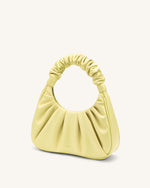 Gabbi Ruched Hobo Handbag - Light Yellow