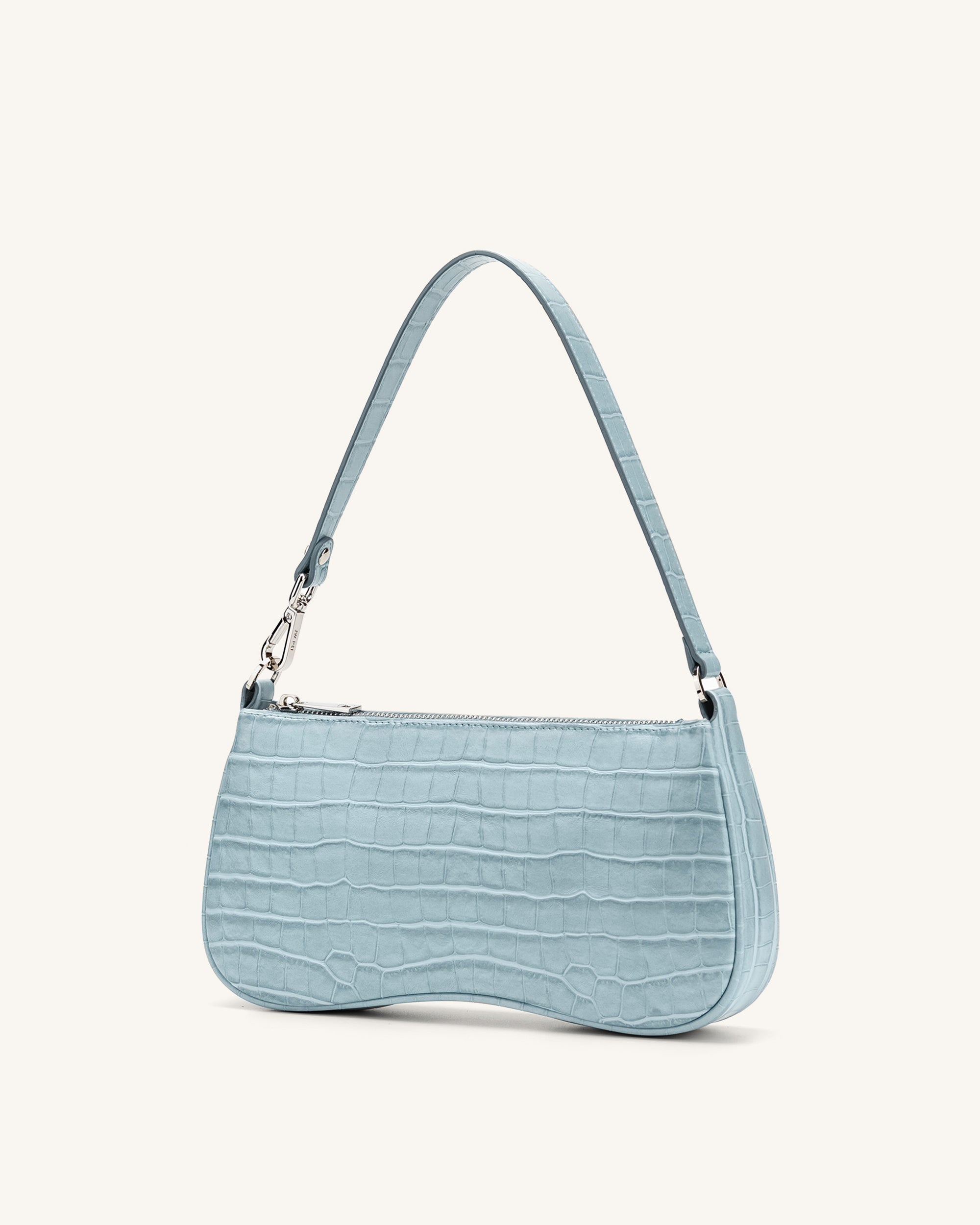 JW PEI Rantan Hobo Bag In Croc-embossed Leather in Blue